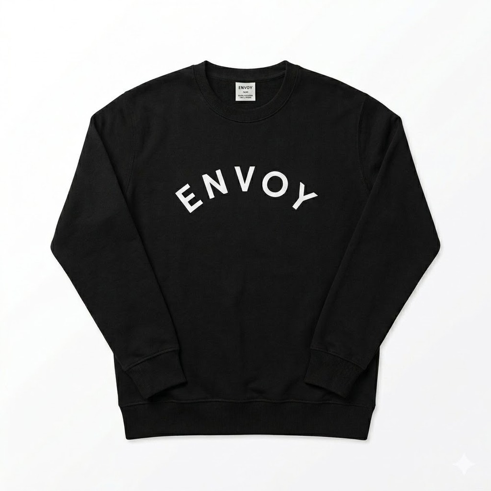 AS Colour Envoy Black Crewneck Sweatshirt [L] Minimalist Streetwear Clean